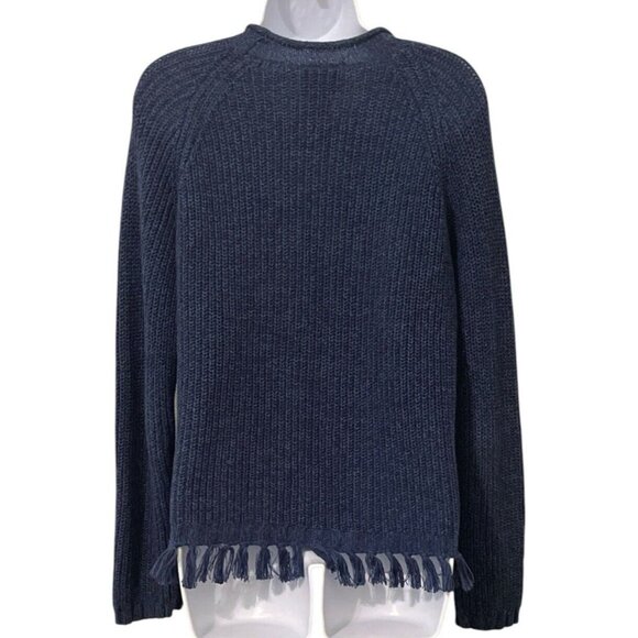 Koret City Blues Womens Embroidered  Patches Floral Sweater Size M Blue Knit - Picture 8 of 13